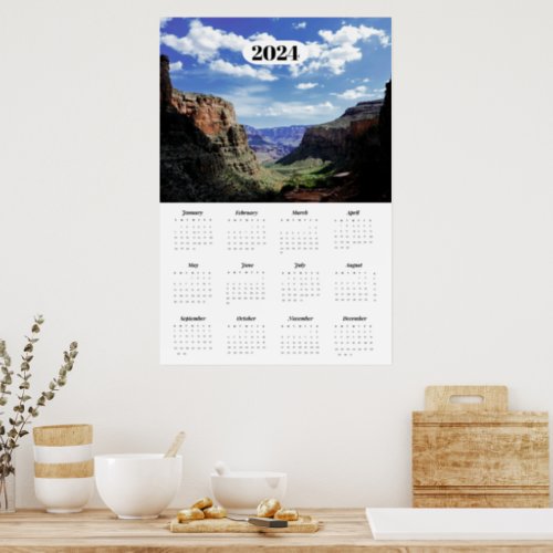2024 Grand Canyon National Park Scenery Calendar Poster