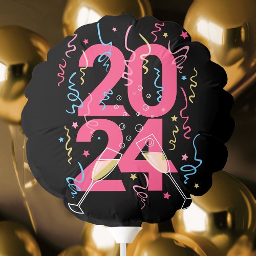 2024 graphic new years eve celebration balloon