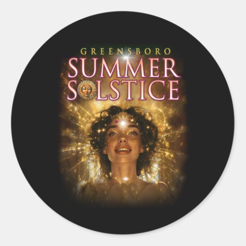 2024 Greensboro Summer Solstice Festival Souvenir Classic Round Sticker