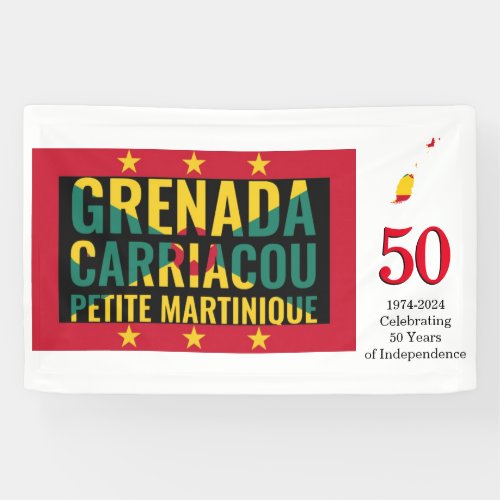 2024 GRENADA 50th Anniversary Independence Banner