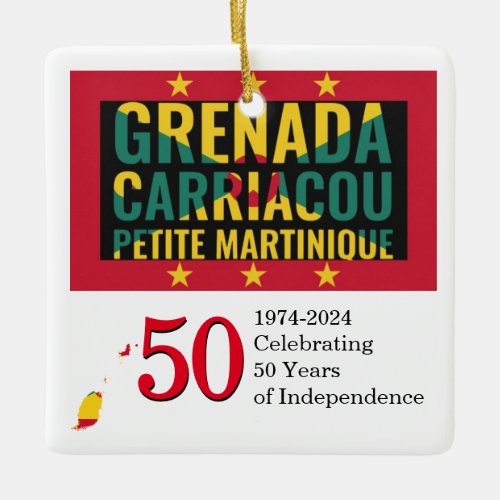 2024 GRENADA 50th Anniversary Independence Ceramic Ornament