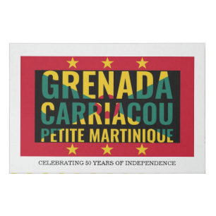 2024 GRENADA 50th Anniversary Independence Faux Canvas Print