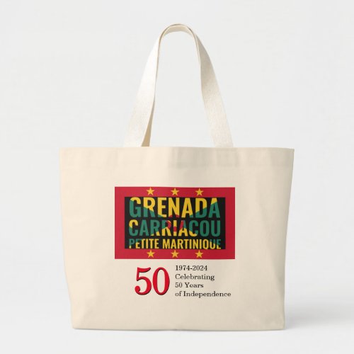 2024 GRENADA 50th Anniversary Independence Large Tote Bag