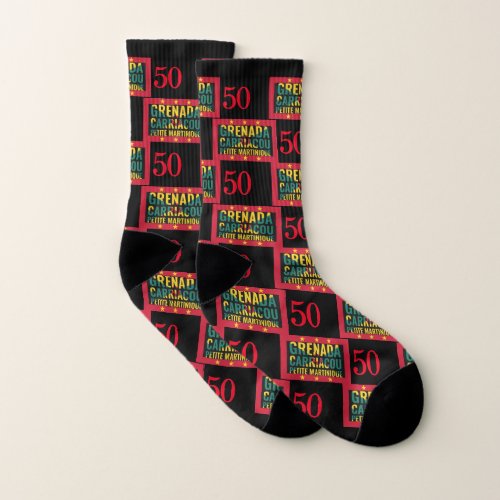 2024 GRENADA 50th Anniversary Independence Socks