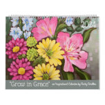 2024 Grow In Grace Inspirational Floral Calendar at Zazzle