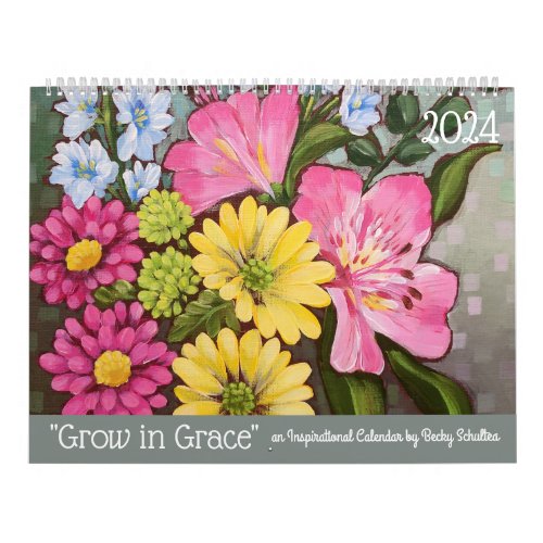2024 Grow in Grace Inspirational Floral Calendar