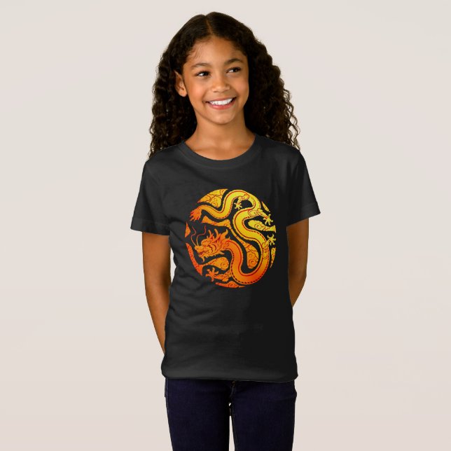 2024 Happy Chinese Lunar New Year Golden DRAGON T-Shirt (Front Full)