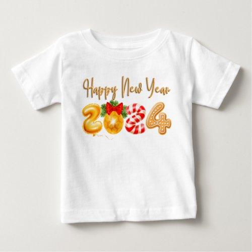 2024  Happy New Year Baby T_Shirt