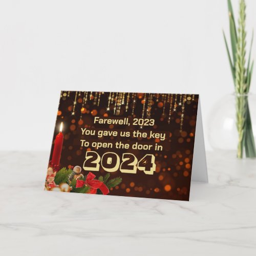 2024 Happy New Year FAREWELL 2023 Holiday Card