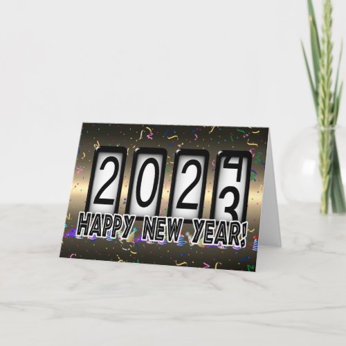 2024 Happy New Year Odometer Holiday Card