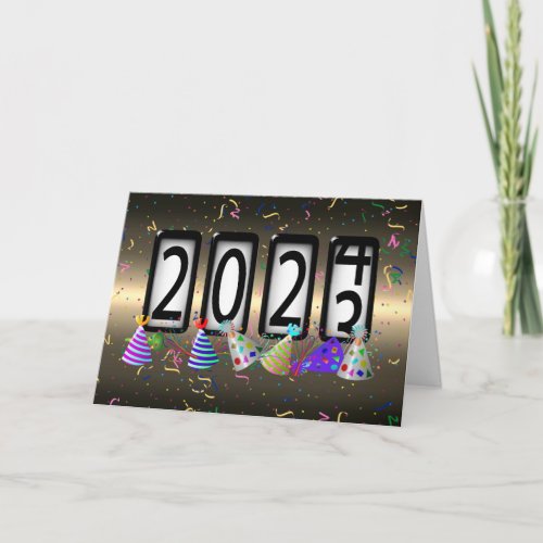 2024 Happy New Year Odometer Holiday Card