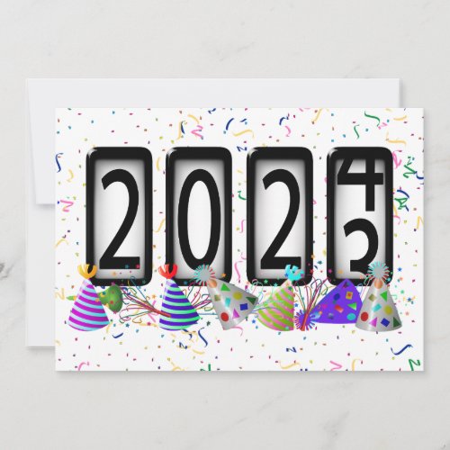 2024 Happy New Year Odometer Invitation