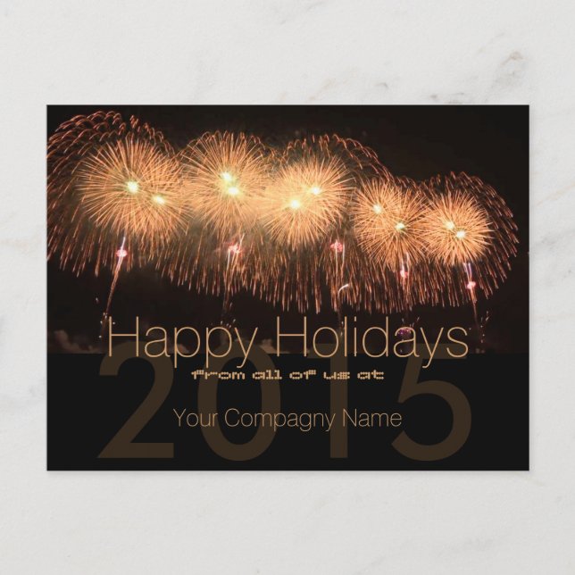 2024 Holidays Customizable Corporate postcard 5 (Front)