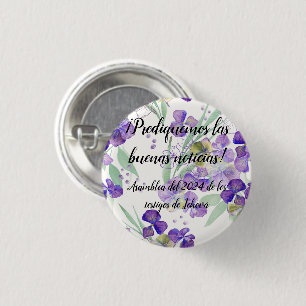 2024 JW asamblea Prediquemos flores Button