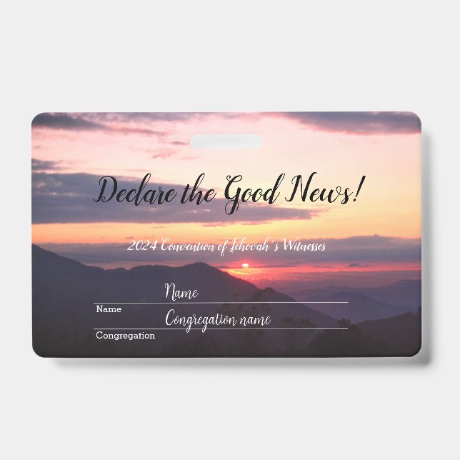 2024 JW convention  Badge (Front)