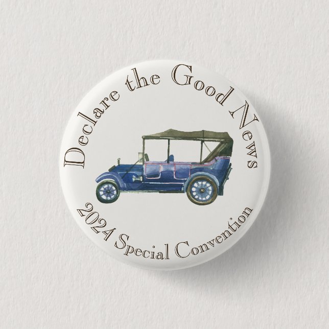 2024 JW Convention Declare the Good News   Button (Front)
