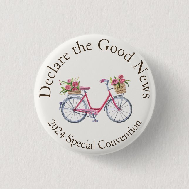 2024 JW Convention Declare the Good News   Button (Front)