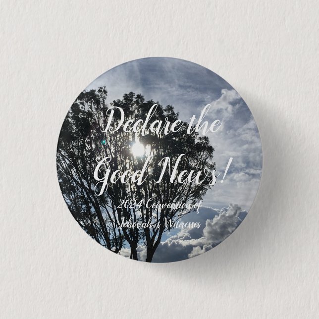 2024 JW Convention sunlight and clouds Button (Front)