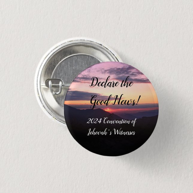 2024 JW Convention Sunset customize Button (Front & Back)