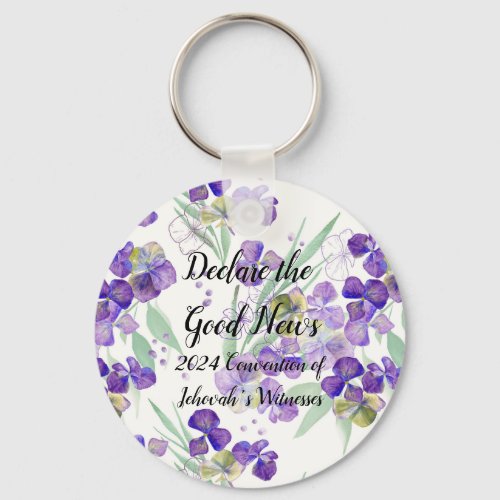 2024 JW Declare the Good News customize watercolor Keychain