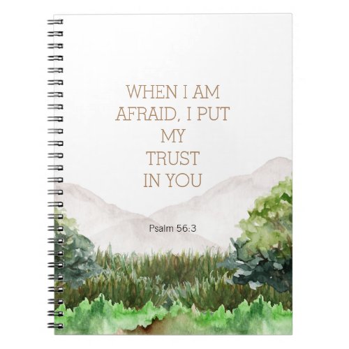 2024 JW Year Text Psalm 563 Forest Watercolor Notebook