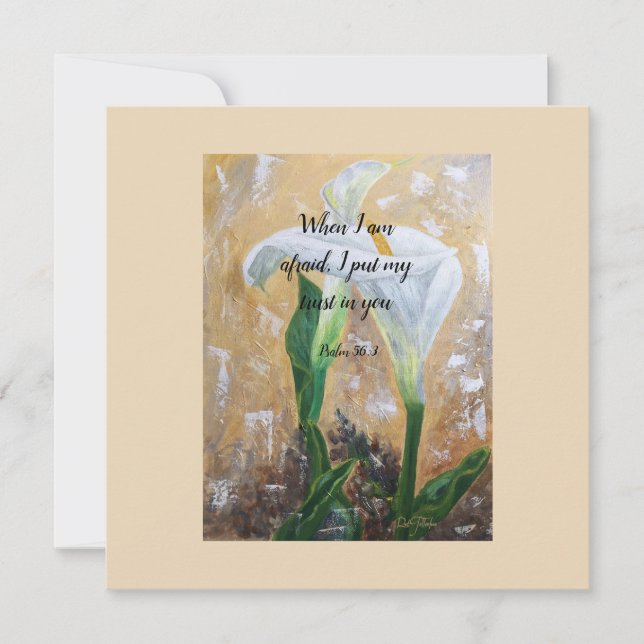 2024 JW year text Psalm 56:3  Thank You Card (Front)