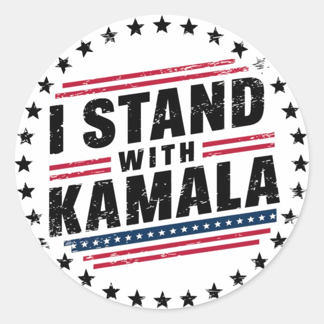 2024 Kamala Harris Madam President USA Vote Classic Round Sticker (Front)