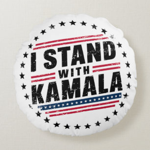 2024 Kamala Harris Madam President USA Vote Round Pillow