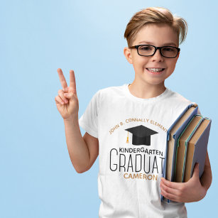 2024 Kindergarten Graduate Custom Graduation Kids T-Shirt