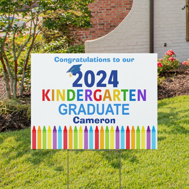 2024 Kindergarten Graduate Customizable Yard Sign (Creator Uploaded)