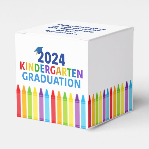 2024 Kindergarten Graduation Custom Crayon Party Favor Boxes