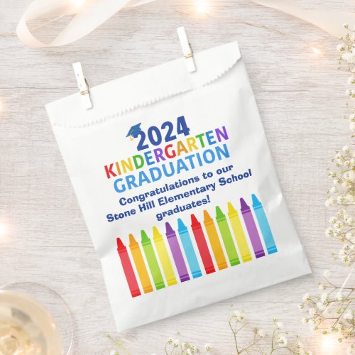 2024 Kindergarten Graduation Custom School Party Favor Bag