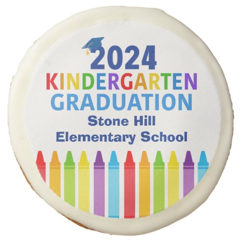2024 Kindergarten Graduation Custom School Party Sugar Cookie