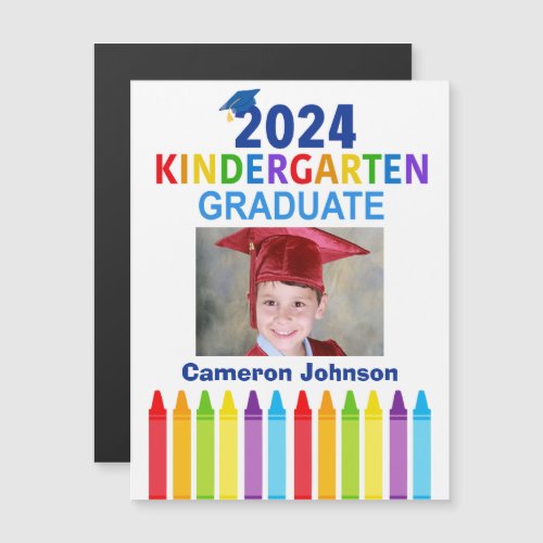 2024 Kindergarten Graduation Photo Magnet Card