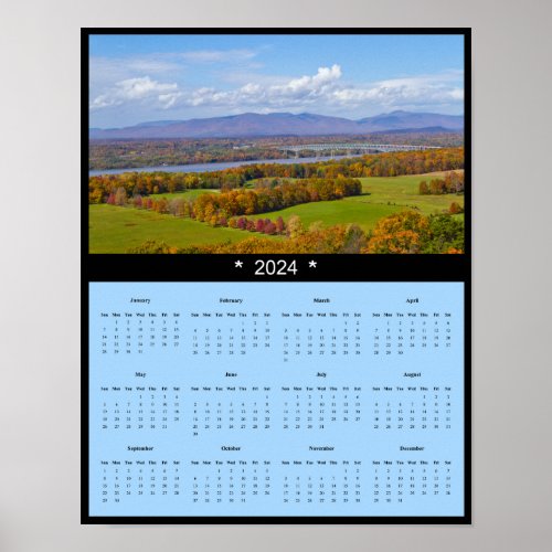 2024 Kingston_Rhinecliff Bridge Wall Calendar Poster