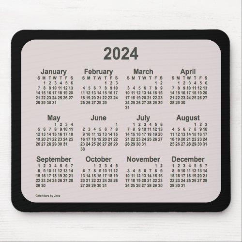 2024 La Boca on Black Calendar by Janz Two Tone Mouse Pad