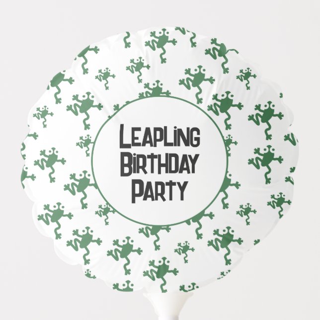  2024 Leap Year Leaper Kids Birthday Leapling Balloon (Front)