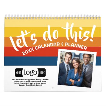 2024 Logo Business Gift - Goal  Things To Do Calendar by BusinessStationery at Zazzle