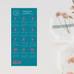 2024 Logo Calendar Blue and Coral Pink<br><div class="desc">Introducing our Custom Company Calendar for 2024—an ideal blend of modern sophistication and practicality for your office planning needs. This Blue and Coral Pink calendar exudes a minimal, stylish, and elegant aesthetic, perfect for the new year. Featuring the entire year on calendar cards, this versatile set is designed to seamlessly...</div>