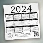 2024 Logo Modern Business Calendar<br><div class="desc">Promote your business with this modern 2024 yearly calendar clients can stick on refrigerators. It's practical merchandise they will keep and use rather than throw in the trash - and your contact details are right where they will see them when they need you!</div>