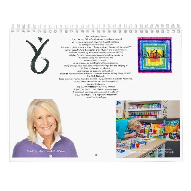 2024 Lovitude Calendar (Back)