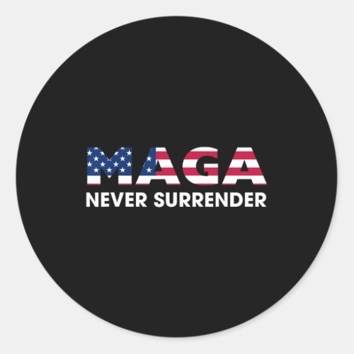 2024 Maga Never Surrender  Classic Round Sticker