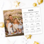 2024 Magnetic Calendar Photo Family Name 12 Month<br><div class="desc">2024 Magnetic Calendar Custom Family Photo. Add your photo and create perfect Magnetic Calendar!</div>