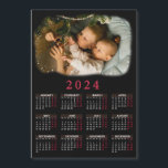2024 magnetic calendar with photos of children<br><div class="desc">2024 magnetic calendar with photos of children.Just replace the photo with a photo of your children.</div>