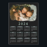2024 magnetic calendar with photos of children<br><div class="desc">2024 magnetic calendar with photos of children.Just replace the photo with a photo of your children.</div>