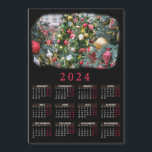 2024 magnetic calendar with your Christmas photo<br><div class="desc">2024 magnetic calendar with your Christmas photo. Just replace the photo with a photo of your children.</div>