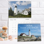 2024 Maine Lighthouses Photos Calendar<br><div class="desc">This 12-month wall calendar features photos of various Maine lighthouses. You can change out the photos with your own photos,  and also change the captions as well.</div>