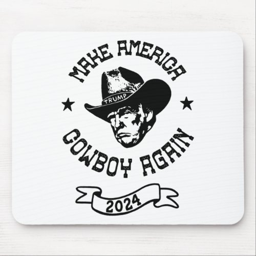 2024 Make American Cowboy Again Western Country Me Mouse Pad