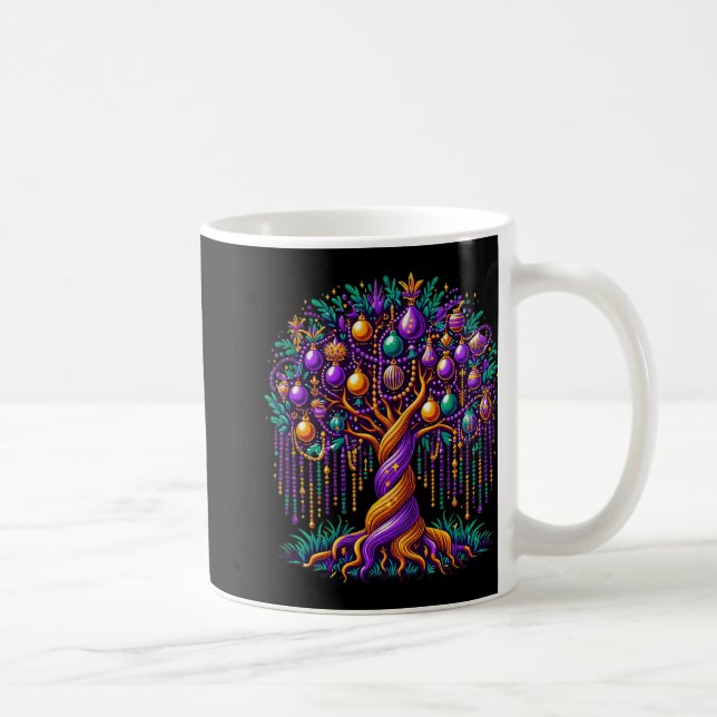 2024 Mardi Gras Tree Beads New Orleans Festival Be Coffee Mug (Right)