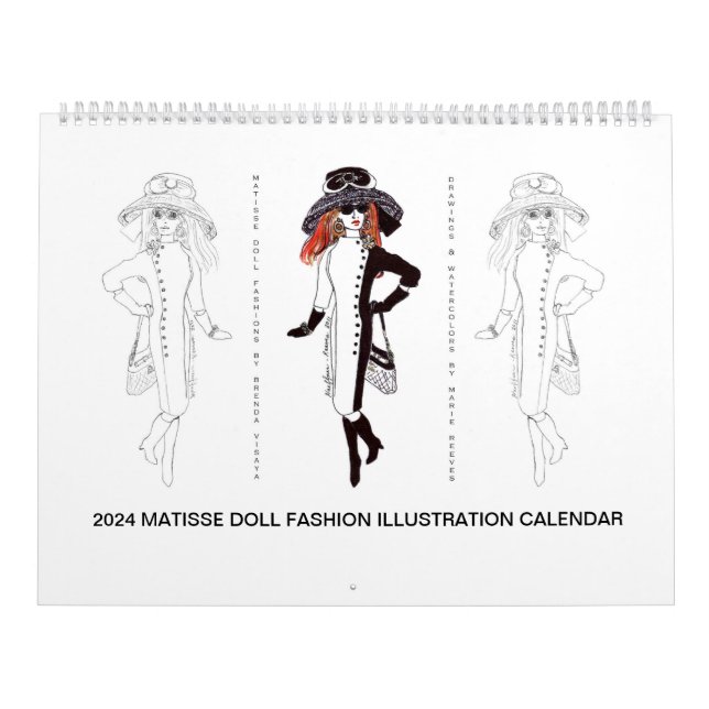 2024 Matisse Doll Fashion Illustration Calendar (Cover)